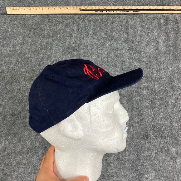 Babes Hat One Size Navy Blue Red Script Embroidered Adjustable Baseball Cap - Picture 4 of 8